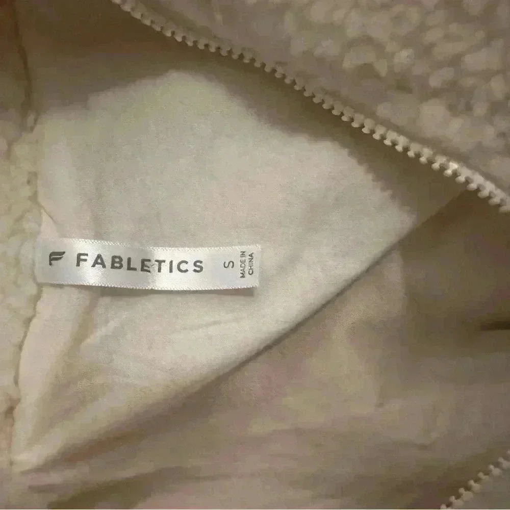 FABLETICS Nelly Mixed Media Half Zip Sherpa Pullover Jacket Quilted Size Small - Picture 5 of 5
